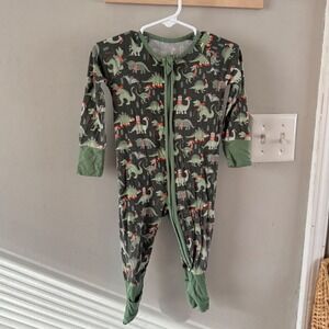 6/12m dinosaur bamboo convertible footie